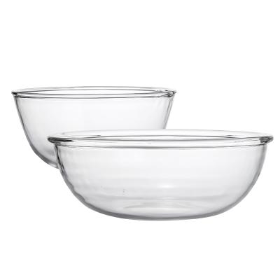 China Large disposable high end cheap glass bowl, glass mixing basin, large glass salad bowl for sale