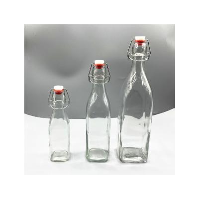 China Stored Support Sample Service Kitchen Portable Square Clear Oil Bottle for sale