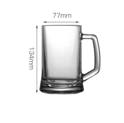 China Model And Handle High Quality And Low Price Glass Beer Handle Mug , High End Glass Water Mug for sale