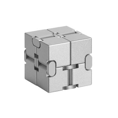 China High Precision Aluminum CNC Machining Sleek Stress Spinner Sleek Cube Custom Made With Logo for sale