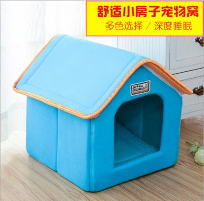 China Removable pet dog house, kennel, cat litter, dog supplies, pet supplies wholesale；S.M.L.Yellow, Blue, Brown, Red, Leopar for sale