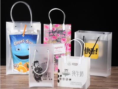 China Pp handbags custom transparent clothing plastic bags pvc advertising cosmetics jewelry bag custom for sale