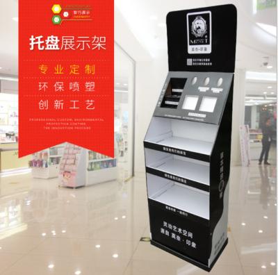 China Floor-standing paper display rack, electronic product mobile phone promotion paper display rack, paper display rack for sale