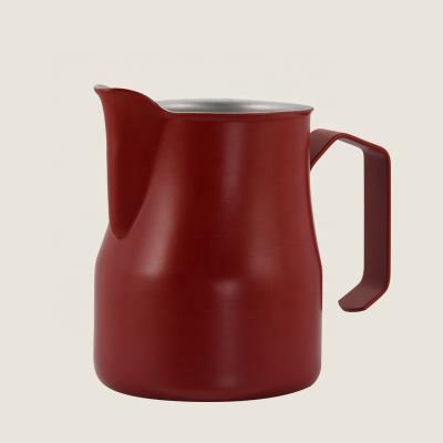 China Viable Hot Selling Red Coffee Pitcher Stainless Steel Coffee Milk Pitcher for sale