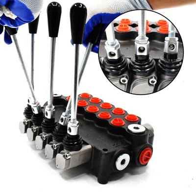 China O Junbao Flow 80LPM 5 Spool P80 Monoblock Hydraulic Directional Control Valve For Tractor for sale