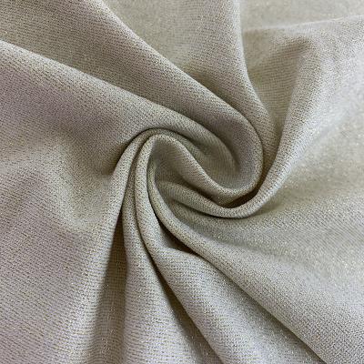 China Viable Hot Selling Customized Color 68%Nylon 17%Metallic 15%Spandex Fabric For Gold Thread Swimwear for sale