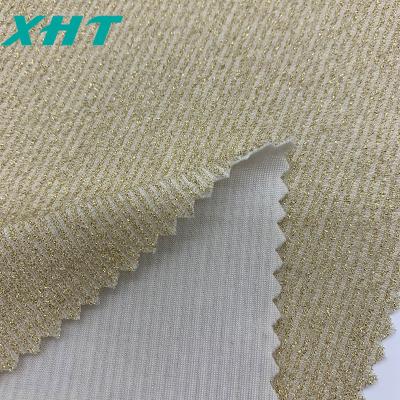 China Good Viable Stretch 74%Nylon, 20%Metallic 6%Spandex Cotton Crepe Pleat Fabric For Swimwear for sale