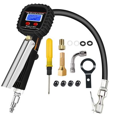 China Digital Tire Inflator With Pressure Gauge , Car Motorcycle Bike Tire Pressure Gauge 86003 for sale