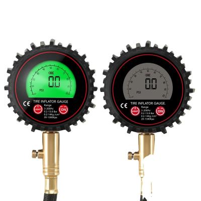 China Digital Air Tire Inflator Pressure Gauge With Chuck Hose 86008B for sale