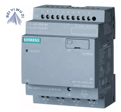 China New original Simatic LOGO! 24RCE PLC logic module 6ED1052-1HB08-0BA1 8.10 x 9.30 x 7.00 cm for sale