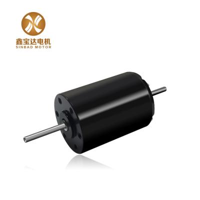 China Totally enclosed 22mm model dual shafts 6v brush coreless dc motor for sale