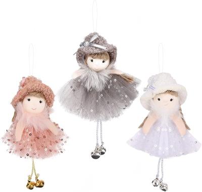 China Christmas Tree Ornaments Hanging Christmas Tree Ornament Angel Girl Doll Pendant Christmas Decoration Angel Doll for sale