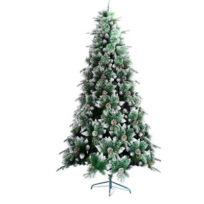 China Artificial Christmas Tree With Snow House Christmas Decoration High Quality 210 cm Green Leaves With Snow PVC Artificial Christmas Tree With CE ROHS for sale