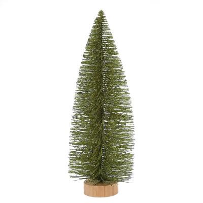 China Small Artificial Christmas Tree Home Decoration Pine Needle Snow 10cm 15cm Small Table Mini Desktop Christmas Tree Artificial Green 20cm 25cm 30cm for sale