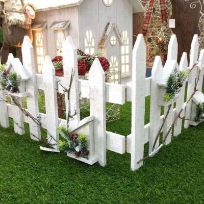 China Amazon Top Selling Fence Home Decoration Garden Fence Christmas Ornaments Indoor Christmas Tree Decoration Solid Wood Fence for sale