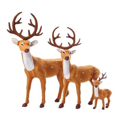 China Christmas Artificial Deer Elks 50cm Outdoor Reindeer Christmas Decoration Reindeer Gift Christmas Table Deer for sale