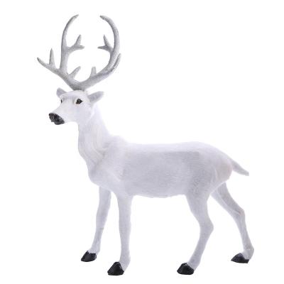 China 30cm Color Christmas Artificial Deer Reindeer Decoration Christmas Tree Ornament Natural White Artificial Deer for sale