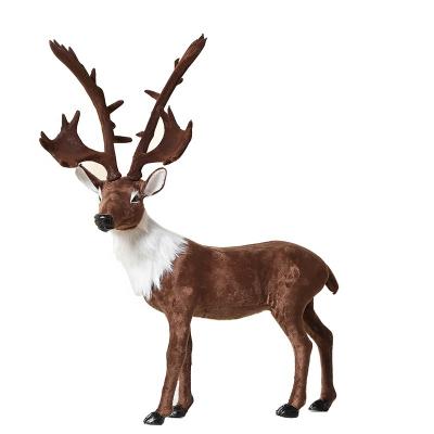 China 60cm Artificial Christmas Deer House Stuffed Christmas Reindeer Decoration Christmas Deer for sale