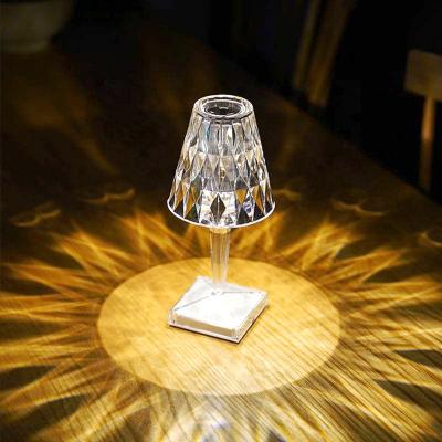 China Lighting Functions Luxury Usb Rechargeable Led New Modern Led Table Lamp Crystal Color Led Night Lights for sale