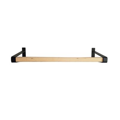 China Wall Mounted 8 Inch To 20 Inch Stainless Steel Black Metal Wall Shelf Floating Iron Bracket for sale