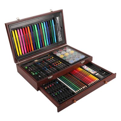 China Drawing Writing Art Combination Multifunctional, Wooden Box Complete Painting Kit With Oil Color Pencil For Kids for sale