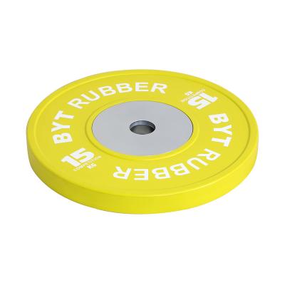 China BYT Universal Bumper For Competition Fitness Barbell Weightlifting Color Rubber Bumper for sale