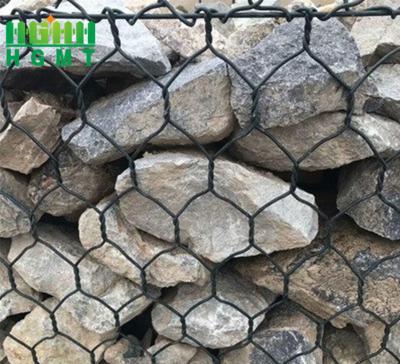 中国 80x100mm Hole Hexagonal Gabion Hot Dip Galvanized Pvc Plastic Coated 販売のため