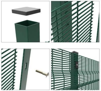 China Aanpassing 358 Mesh hek Gelast gaas hek Panelen Hoog beveiligd anti klim hek Te koop