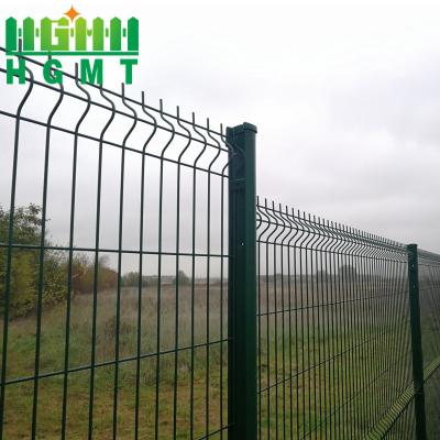 China Fabrieksvoorziening Yard Metalen Huispoort Ontwerpen Warm gedoopt gegalvaniseerd 3D Curvy Wire Mesh hek Te koop