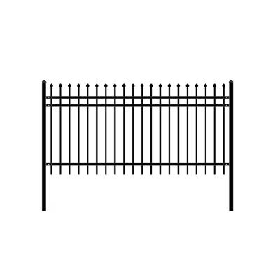 China Metal Powder Coated Iron Steel Modern Garden Fence High Quality Tubular Garden Security Wrought Iron panels Steel Fence for sale