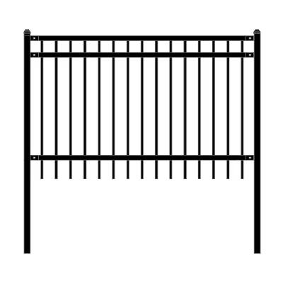 China Outdoor Security Fence With Metal Iron Aluminium Panel Tubular Garrison For Home Garden Plastic Frame Steel Driveway Gates for sale