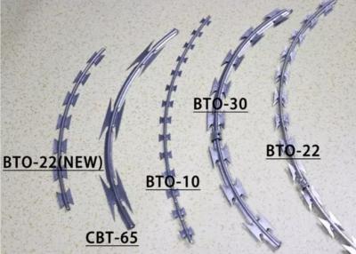 China BTO-18 2mm Rasiermesser-Spulen-Stacheldraht-Spule, die 600mm einzäunt zu verkaufen