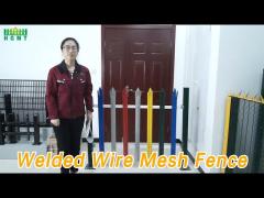 Q235 Colorful Welded Wire Mesh Fence Palisade W / D Section For Garden