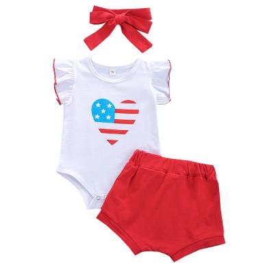 China Breathable Newborn Baby Pajamas Sets Waffle Summer Short Sleeve Knitted Cotton Tops Boys Girls Outfits 2 Pieces Quantity OEM Baby Clothing for sale