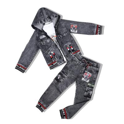 China Motorcycle & Factory sale high quality children's biker children's jeans jeans clothes boys T-shirt clothing set cotton spring suit wholesale quantity for sale