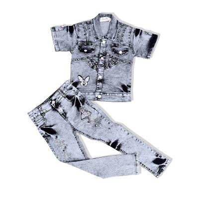 China Breathable Latest Fashion Kids Summer Dressing Set Children Fashion Clothes Little Girls Dressing Sets for sale