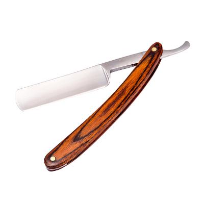 China Barber Shop Products Single Blade Blades Wooden Shaving Razor For Men's Razor for sale