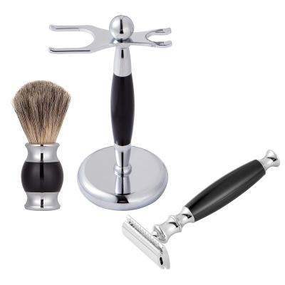 China New Fashion Luxury Shaving Razor And Razor Stand Holder Shaving Gift Set For Man for sale