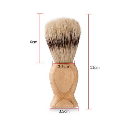 China New Fashion Shaving Brush Small / Bamboo Handle Wooden Bristle Shaving Kit For Hotels Shaving Brush for sale