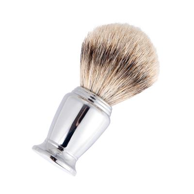 China Super silvertip barber beard shaving brush harass hair metal handle material shaving brush for sale