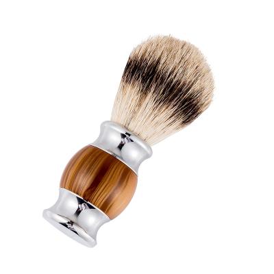 China High Mountain Badger Hair Knot Manchurian Men Shaving Shaving Brush and Hair Removal Products Metal Material Handle Shaving Brush for sale