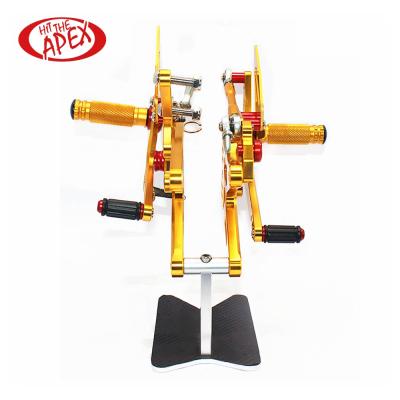 China Alloy HIGH QUALITY CNC 6061 ALUMINUM ALLOY MOTORCYCLE REAR SET ADJUSTABLE REAR SET FOOT REST FOR YAMAHA R1 for sale