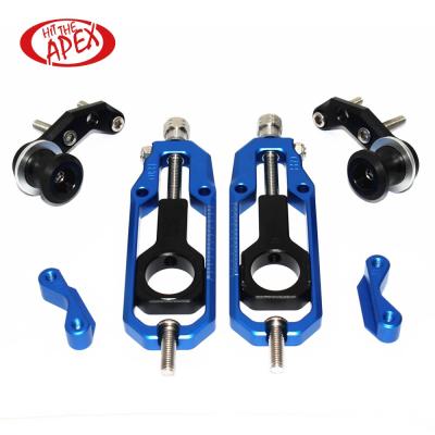 China Aluminum Alloy 6061 CNC Motorcycle Chain Adjuster Tensioners Adapter For Suzuki GSXR1000 GSXR 1000 GSX-R1000 K9-L0 2009 -2016 for sale