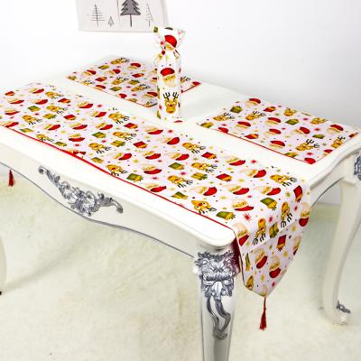 China Wholesale Party Decoration Table Runner And Eat Mat Set For Christmas Decoration Table Cloth for sale