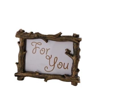 China Retro mini retro resin branch photo frame resin gift photo frame original direct foreign trade card simple clip for sale