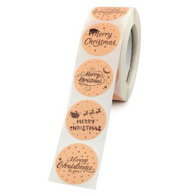 China Wholesale Waterproof Ironed Champagne Bottom Mounted Sticker Christmas Sticker Gift Sticker Label for sale