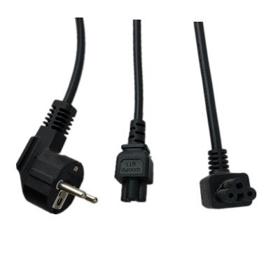 China European Home Appliance Three-Core Plug Power Cord, QT1 Folding Tail Connection 90 Degree, or Straight QT1, 2 for sale