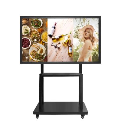 China School Teaching Highly Reliable 75inch Smart Interactive Mobile Rack Embedded Electronic Board for sale