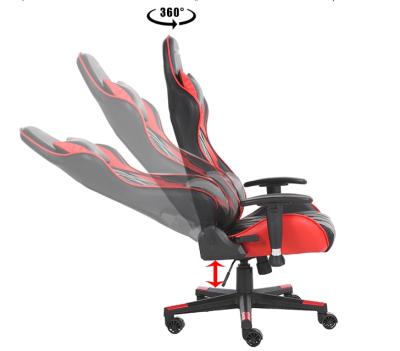 China (Size) OEM Hot Selling Adjustable RGB LED Racing Computer PC Gamer Chair Gaming Chair With Speakers And Massage for sale