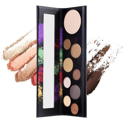 China Custom Logo 9 Colors Eyeshadow Rectangle Packaging Waterproof Palette Choose Color Makeup Eyeshadow Palette for sale